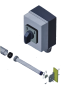 Preview: Elektro-Antrieb mit 230 Volt Rohr-Motor (16 s/m) und Drehschalter mit Selbst-Haltefunktion