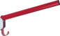 Preview: Sattelhalter, klappbar, rund, mit integr. Trensenhalter, rot