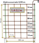 Preview: Elektrozaunnetz, 90 cm hoch, mit Doppelspitze