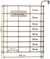 Preview: Elektrozaunnetz Kombi 0,90 m, mit Doppelspitze  