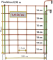 Preview: Elektrozaunnetz plus/minus 90 cm hoch, mit Doppelspitze, 50 m