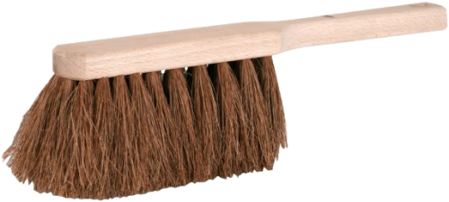 Handfeger Kokos, flacher Holz- griff mit Loch