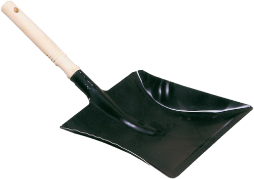 Kehrschaufel schwarz Holzgriff