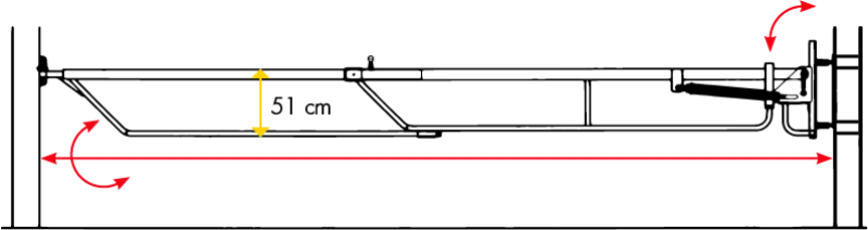Teleskop-Hubschranke