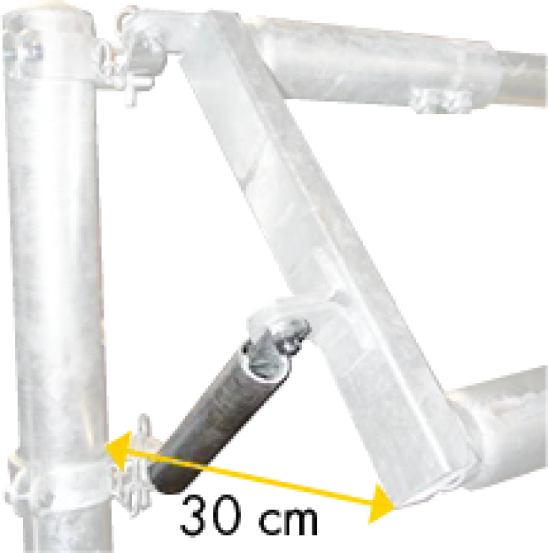 Preview: Schrägstellsatz für Futtertischabtrennung 2-rohrig