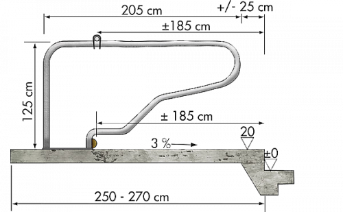 Liegeboxenbügel Classic