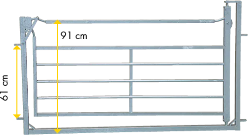 Schwing-Schiebetor B= 1,83 m, für Schaf-Fanganlagen, verzinkt