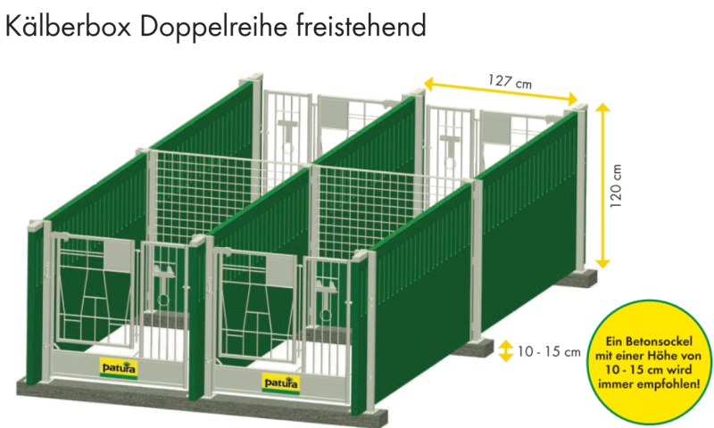Seitenwand geschlossen 1,20 x 2,40 m, PATURA Kälberbox