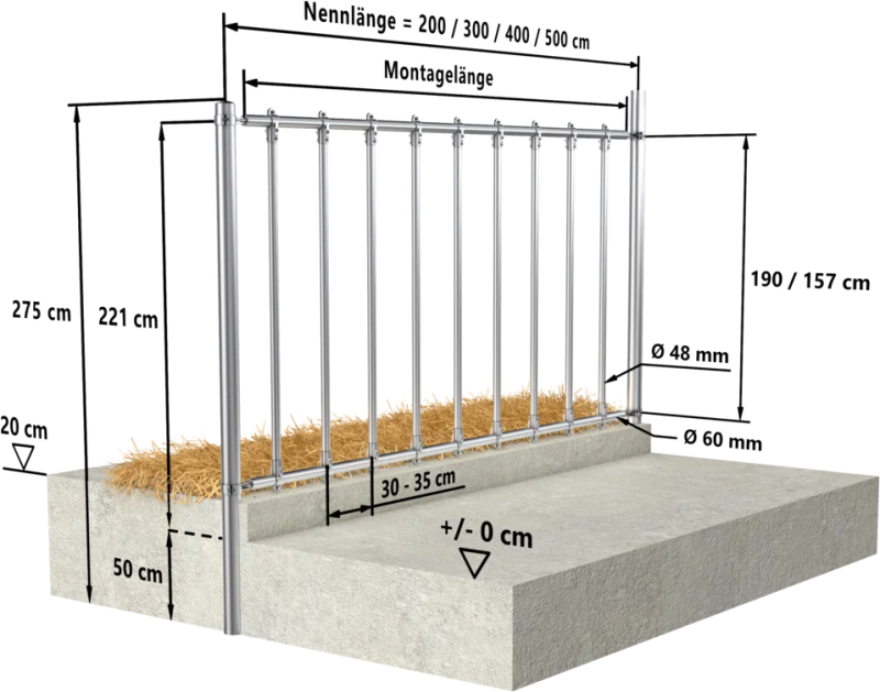 Beispiel für Modulares Pferde-Fressgitter
