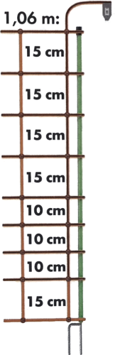 Schafnetz, 106 cm hoch, mit Doppelspitze