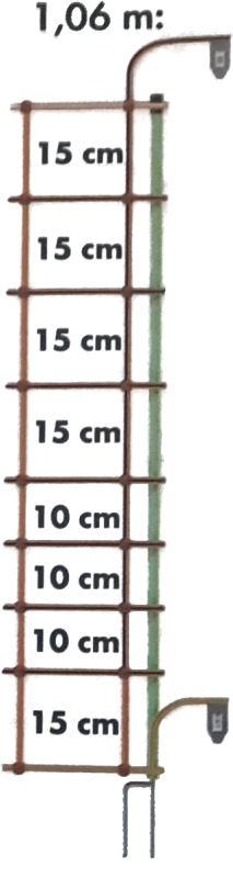 Tornado XL Elektrozaunnetz mit Erdleiter u. Doppelspitze 1,05 m, 50 m