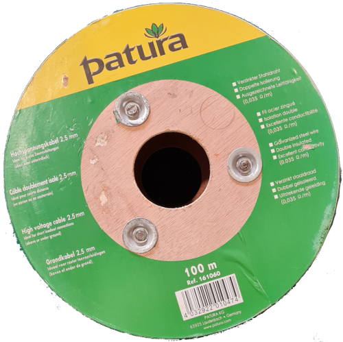Hochspannungs-Elektrozaunkabel 2,5 mm, 100 m Rolle
