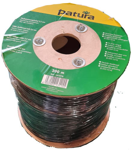 Hochspannungs-Elektrozaunkabel 2,5 mm, 200 m Rolle