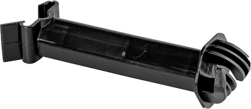 Abstand-Isolator f. T-Pfosten, schwarz f.Litzen/Seile bis 6 mm