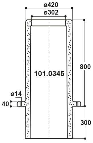  Thermoröhre 80cm (+30) Maße