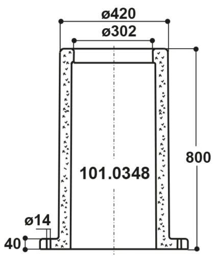 Thermoröhre 80 cm Maße