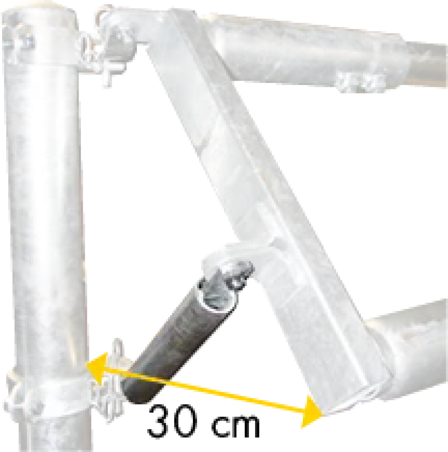 Schrägstellsatz für Futtertischabtrennung 2-rohrig