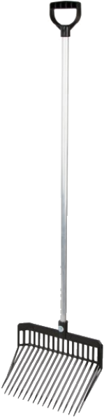 Dunggabel Premium, schwarz inkl. Aluminiumstiel