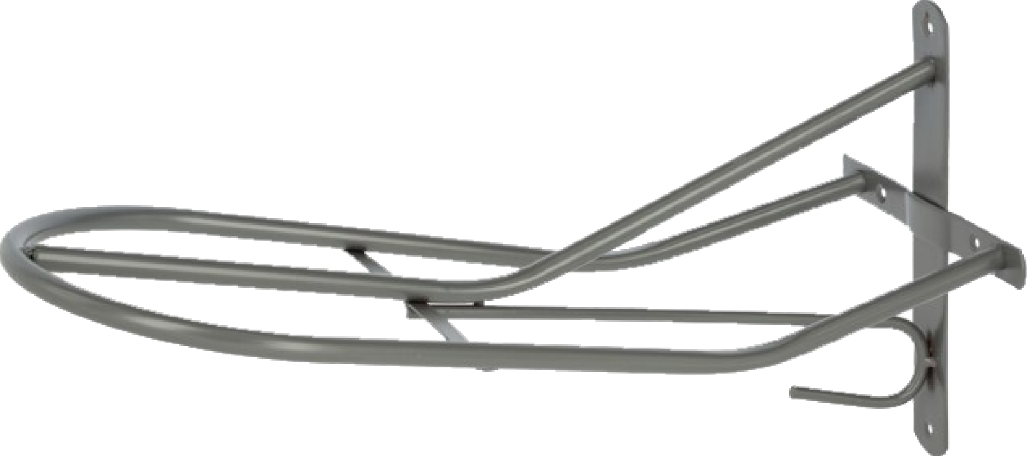 Sattelhalter, perldunkelgrau pulverbeschichtet