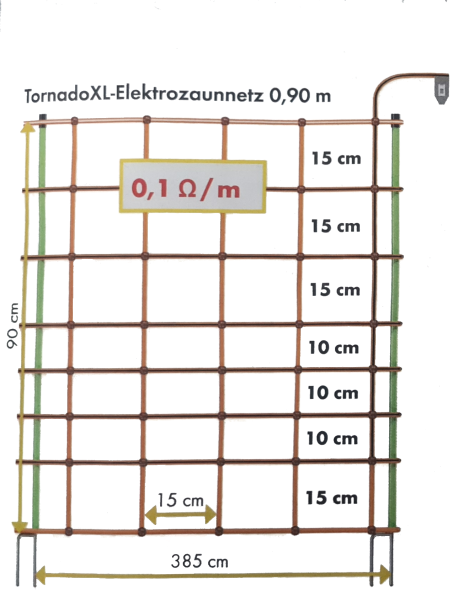 Tornado XL Schafnetz 0,90 m