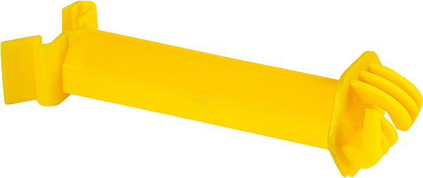 Abstand-Isolator f. T-Pfosten, gelb, für Litzen/Seile bis 6 mm 