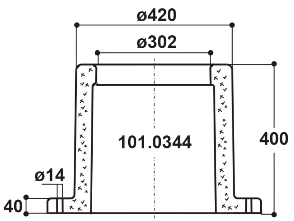 Thermoröhre 40 cm Maße