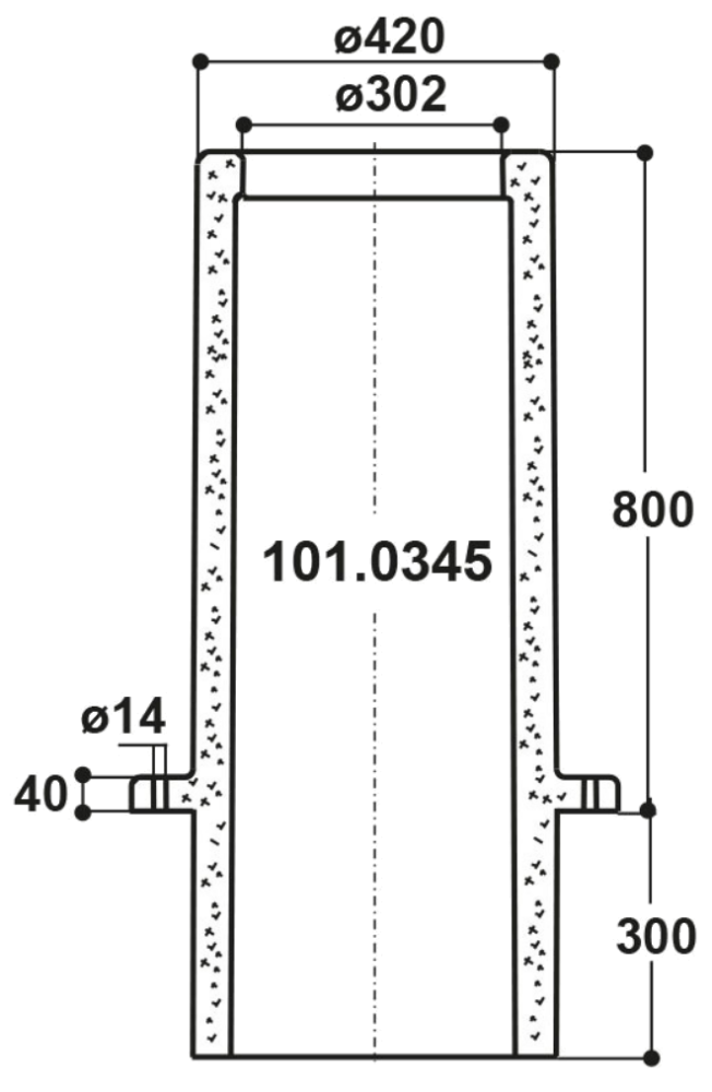  Thermoröhre 80cm (+30) Maße