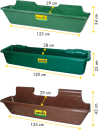 Kunststoff-Langtrog 50 Liter zum Anschrauben